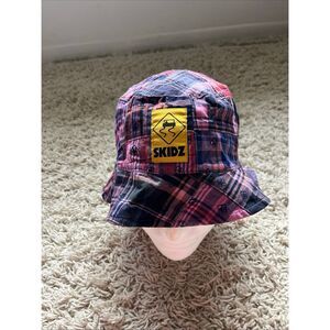 Vintage Skidz Bucket Hat Reversible Purple Madras EUC